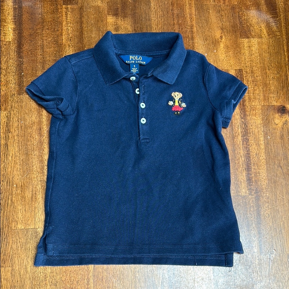 Polo Bear by Ralph Lauren Girls Navy Blue Shirt
